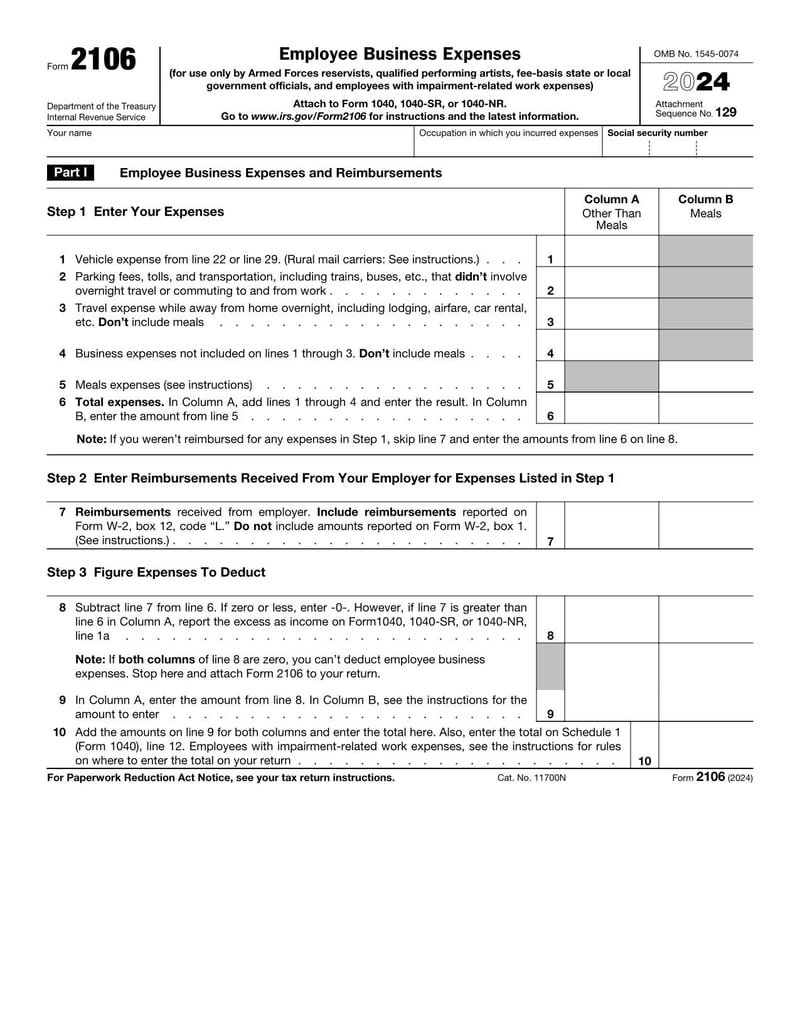 Large thumbnail of Form 2106 - 2024