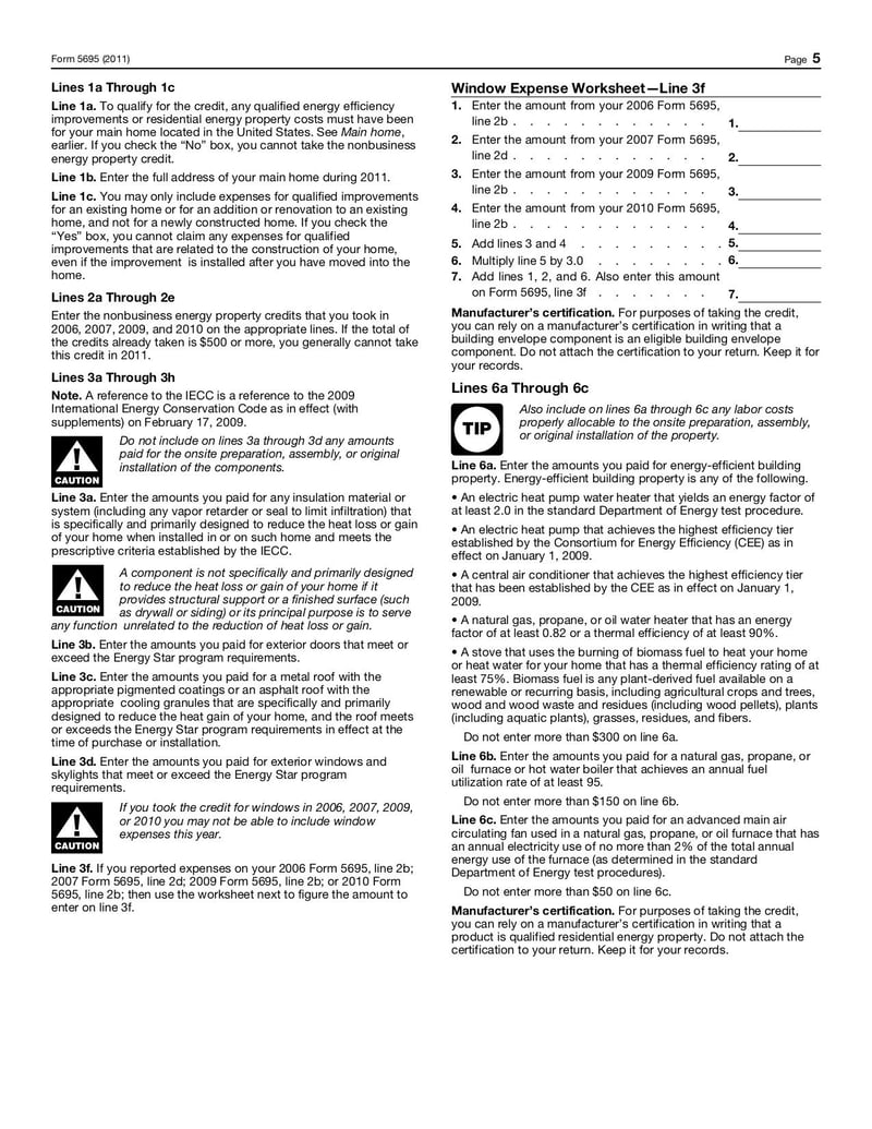 Large thumbnail of Form 5695 - Nov 2011