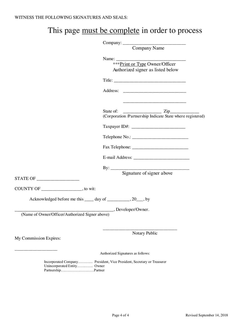 Large thumbnail of E&S Lot Performance Guarantee Form - Feb 2019