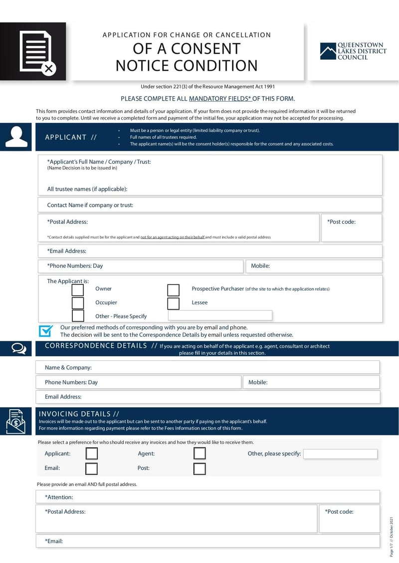Large thumbnail of Application for Change or Cancellation of a Consent Notice Condition - Oct 2021