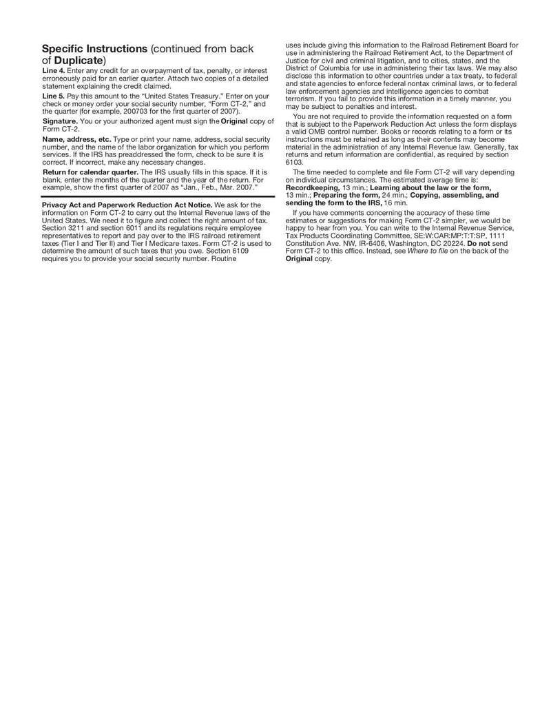 Large thumbnail of Form CT-2 - Feb 2007