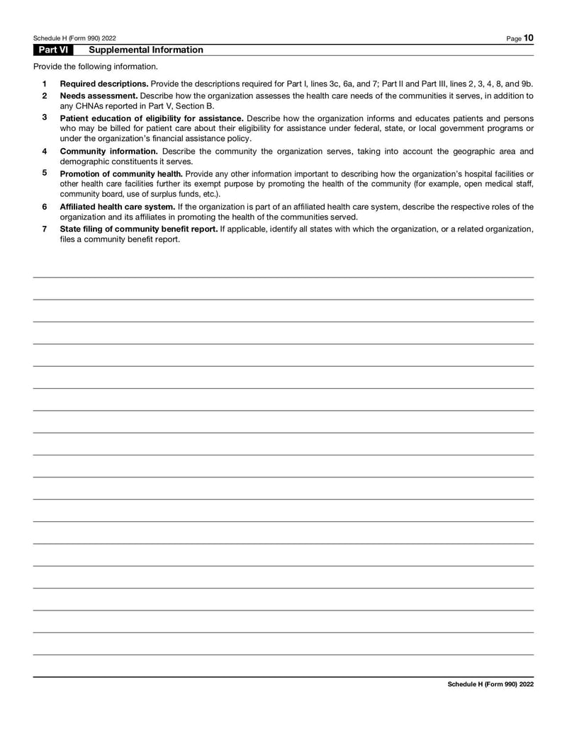 Large thumbnail of Schedule H (Form 990) - Jan 2022
