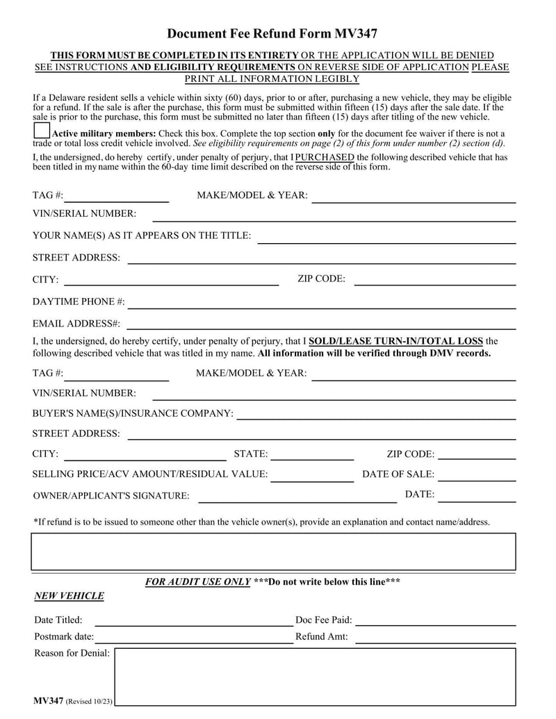 Large thumbnail of Form MV347 (2023)