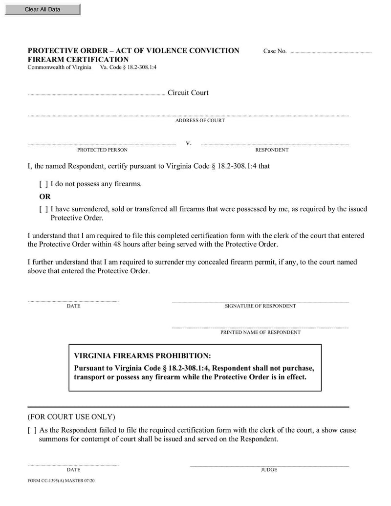 Large thumbnail of Form CC-1395(A) - Jun 2020