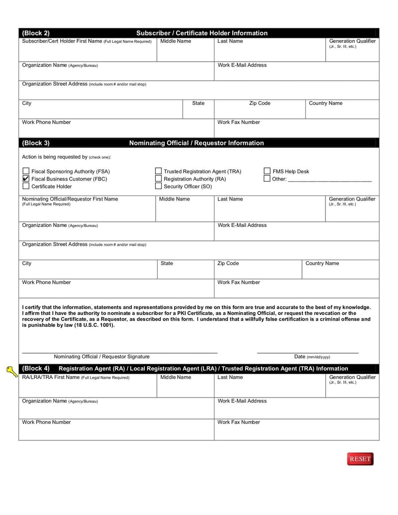 Large thumbnail of Fiscal Certificate Revocation Form - May 2015