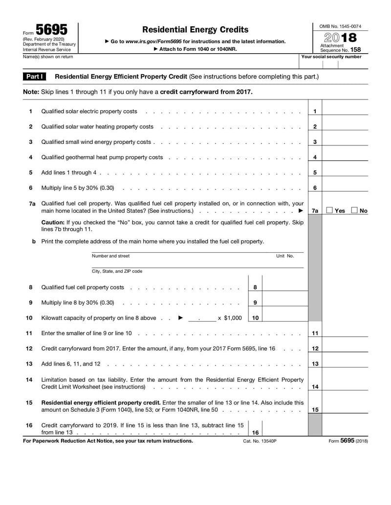 Thumbnail of Form 5695 - Feb 2020 - page 0