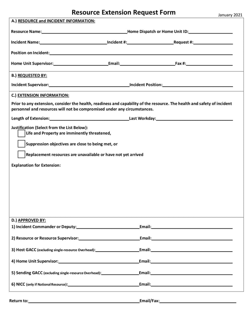 Large thumbnail of Resource Extension Request Form - Jan 2021