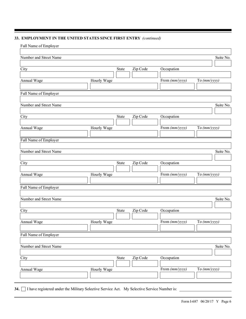 Large thumbnail of Form I-687 - Jun 2017