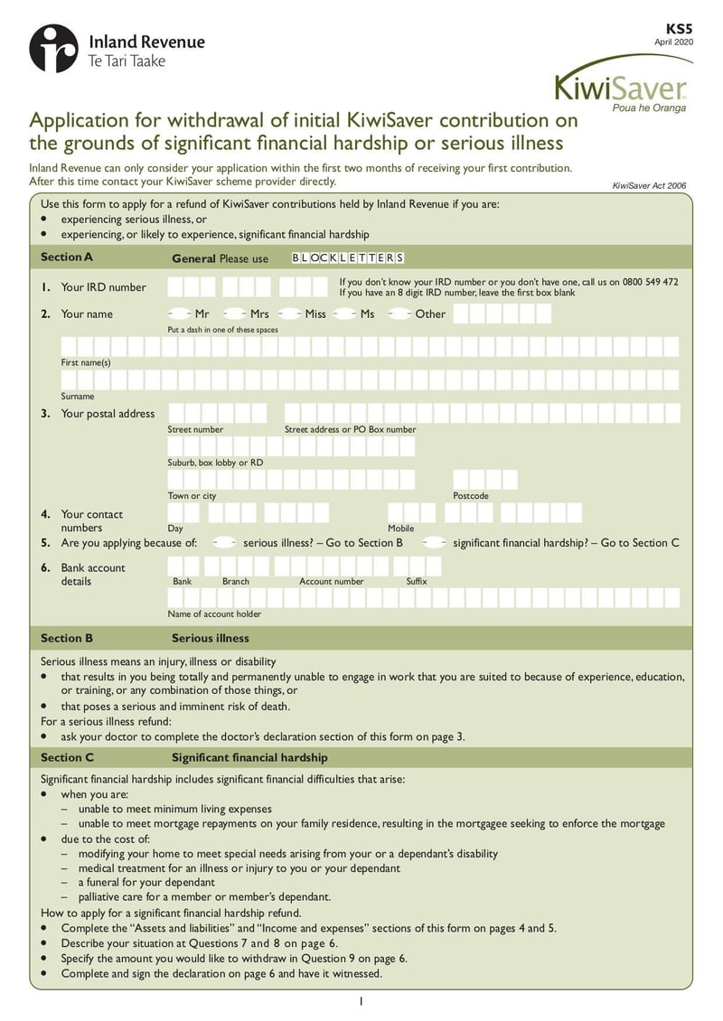 Large thumbnail of Form KS5 - Apr 2020