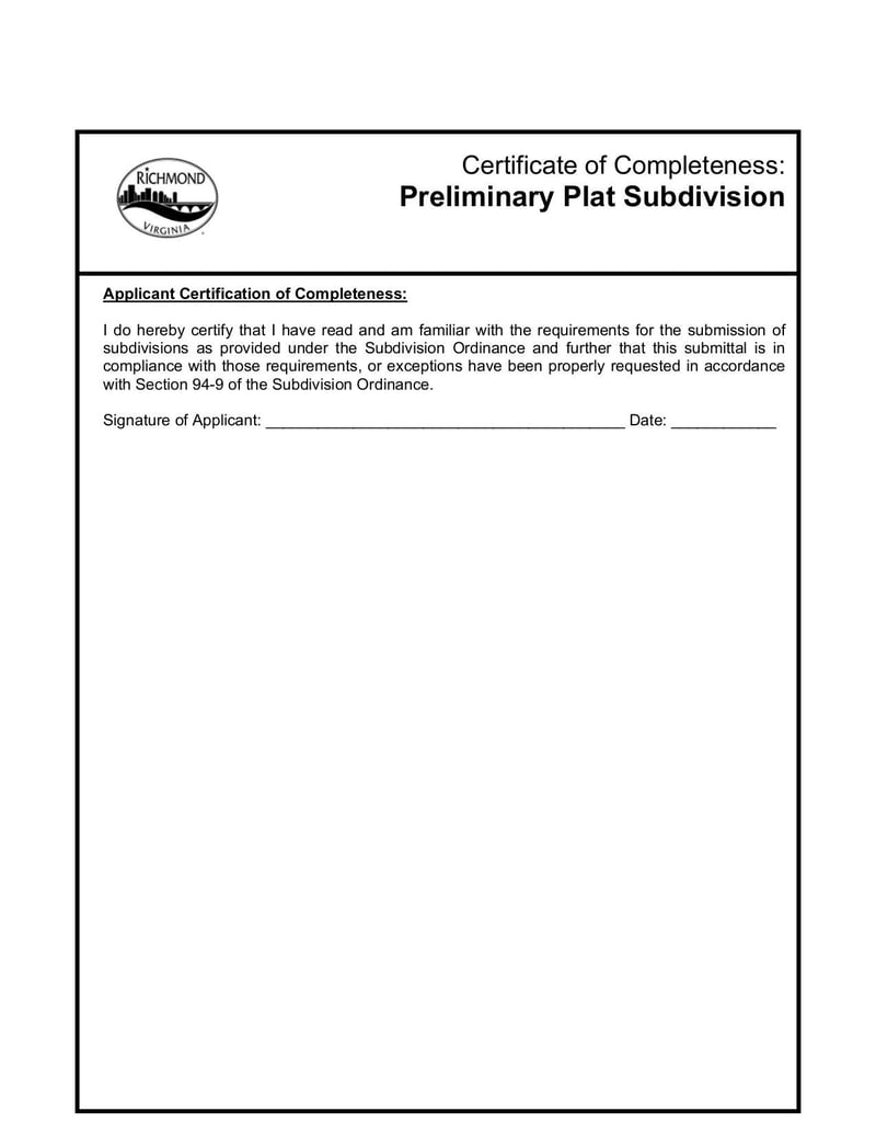 Large thumbnail of Subdivision Preliminary Permit - Jan 2011