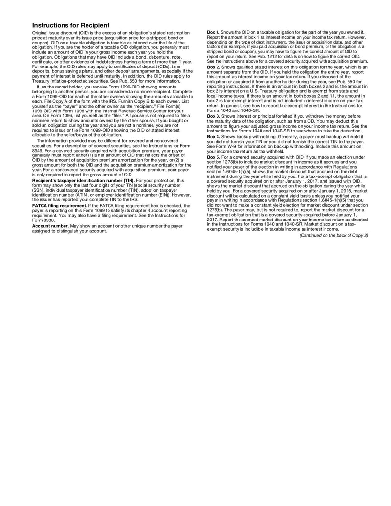 Large thumbnail of Form 1099-OID - Oct 2019