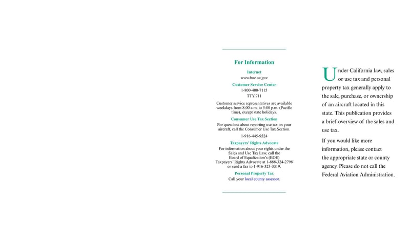 Large thumbnail of Aircraft and California Tax