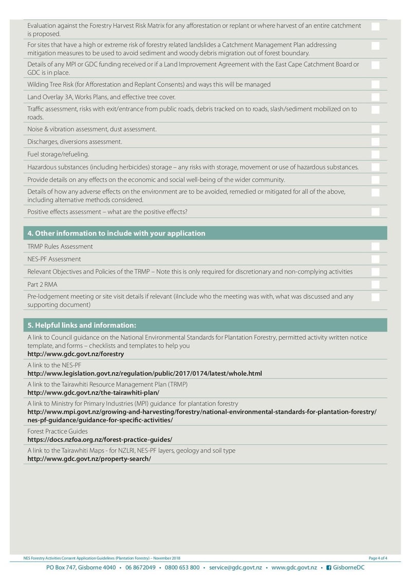 Thumbnail of NES Forestry Activity Consent Application Guidelines Plantation Forestry - Nov 2018 - page 3