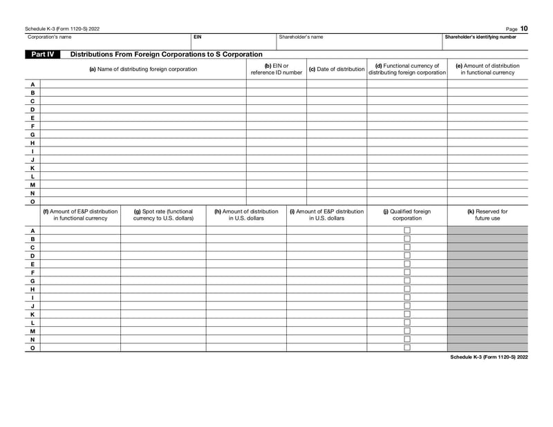 Large thumbnail of Schedule K-3 (Form 1120-S) - Jan 2022
