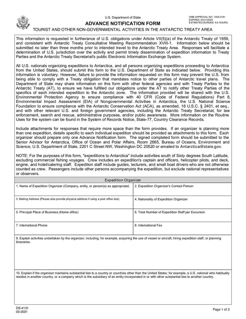 Large thumbnail of Form DS-4131 - Mar 2021