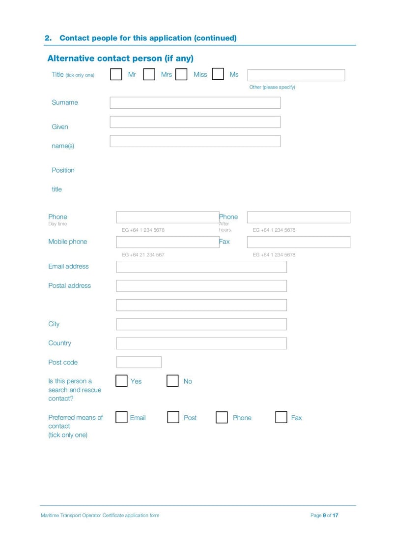 Thumbnail of MTOC Application Form - Jul 2019 - page 8