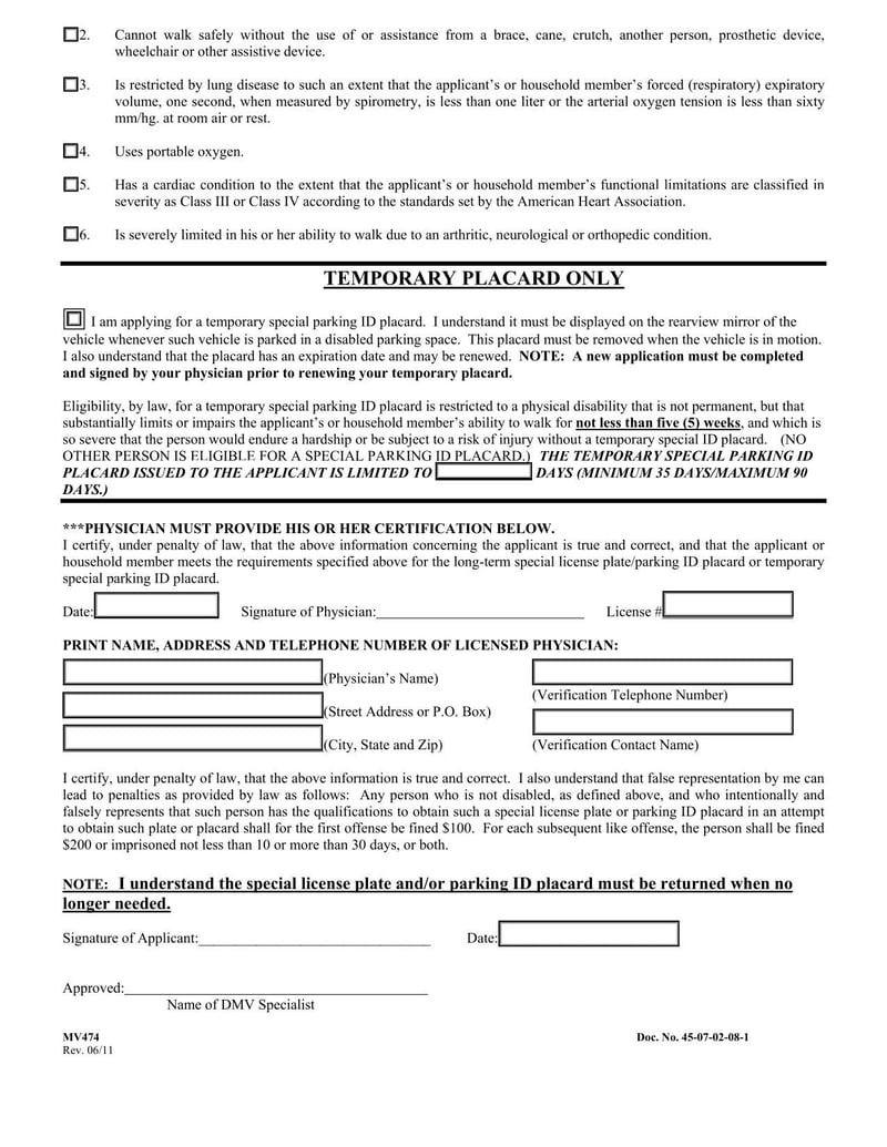 Large thumbnail of Form MV474