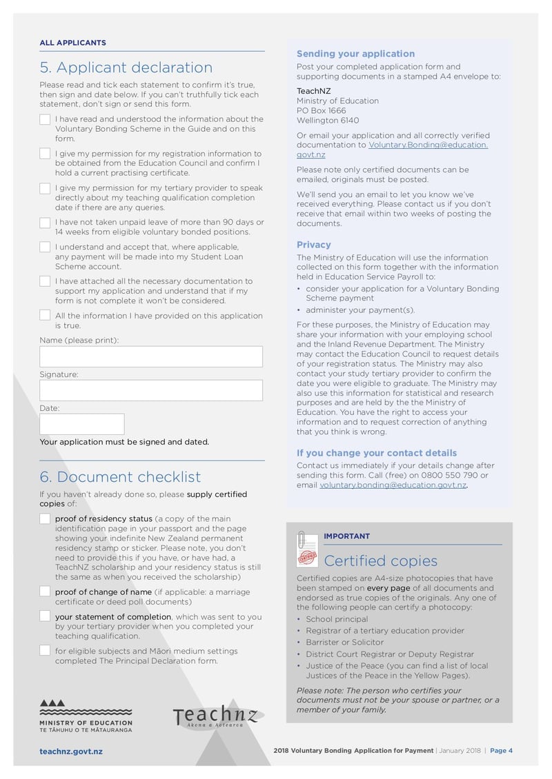 Large thumbnail of Voluntary Bonding Scheme Payment Application Form - Jan 2018