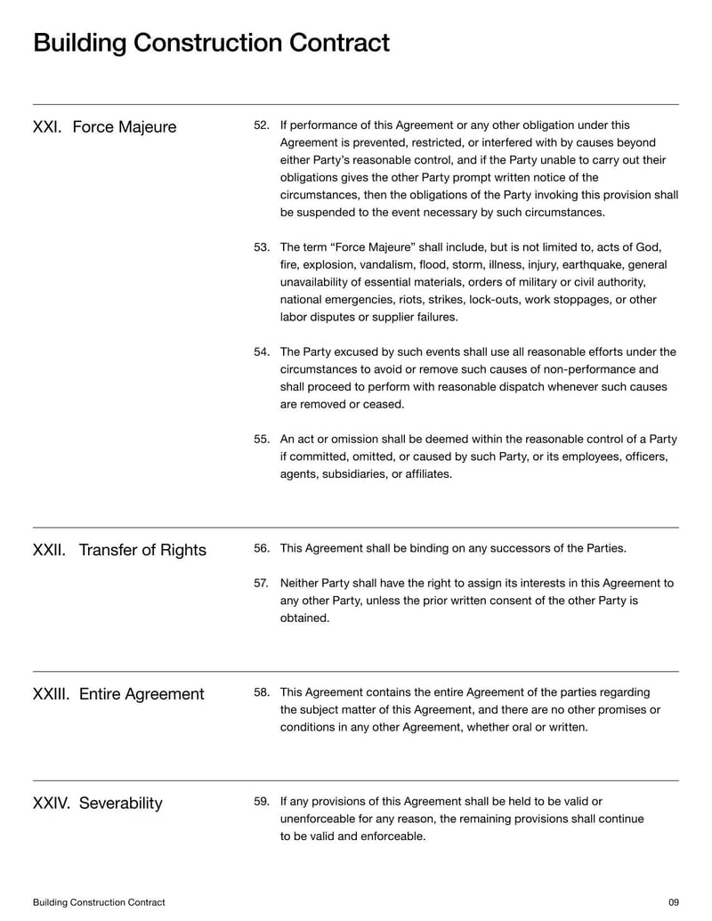 Large thumbnail of Building Contract Template