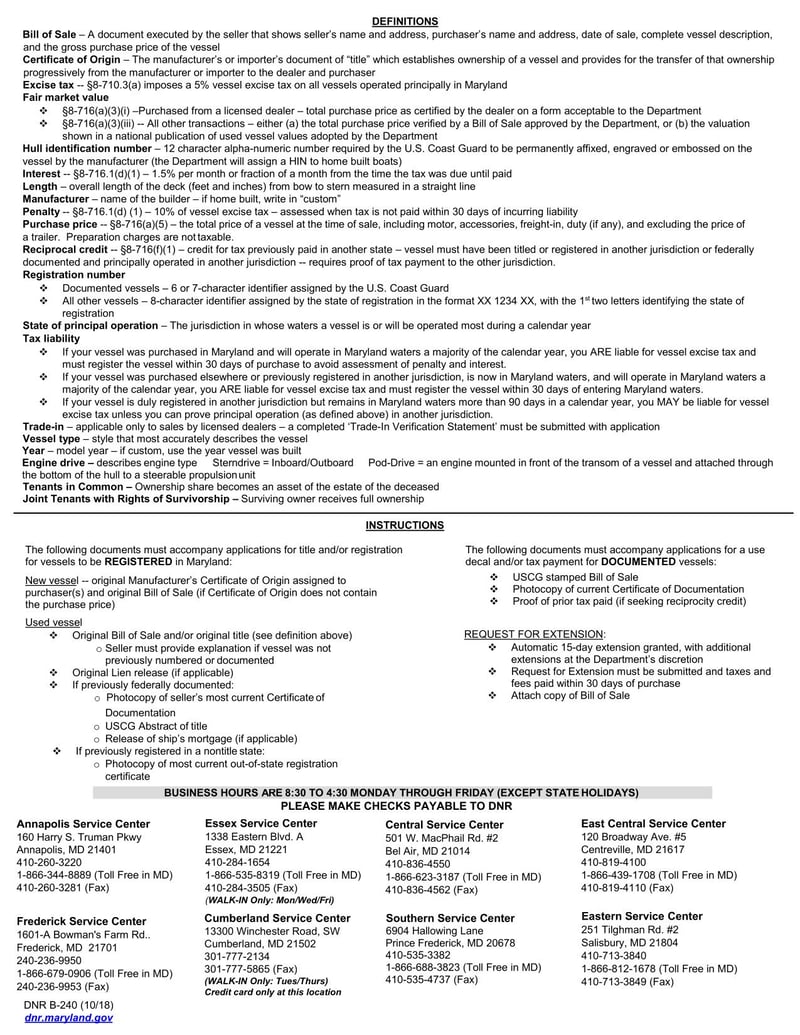 Large thumbnail of Form DNR B-240 (2018)