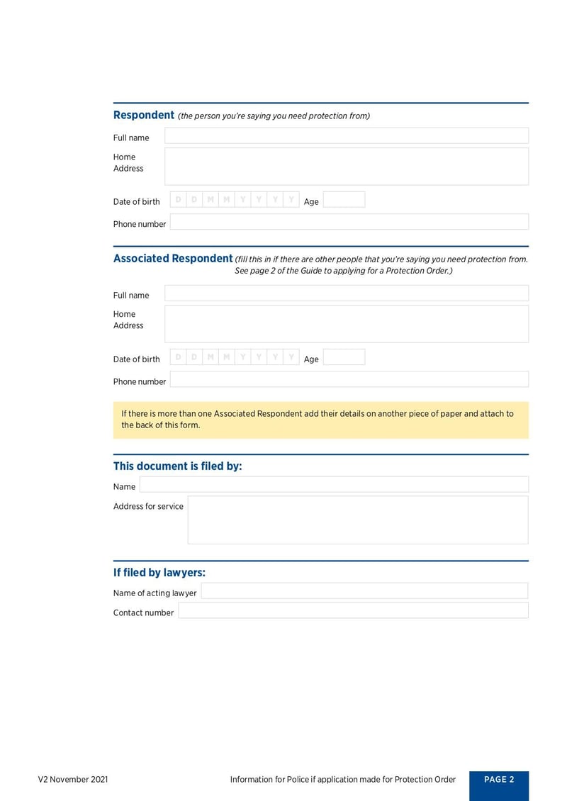 Large thumbnail of Information for Police if Application Made for Protection Order - Nov 2021