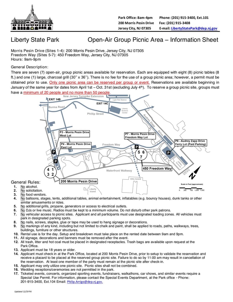 Thumbnail of LSP Open Air Group Picnic Area Information Sheet and Application Form - Nov 2019 - page 0