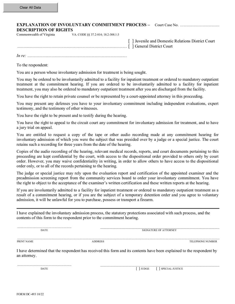 Large thumbnail of Form DC-493 - Sep 2022