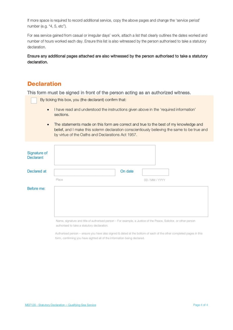 Large thumbnail of Statutory Declaration Qualifying Sea Service - Dec 2021