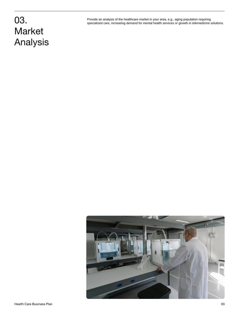 Health Care Business Plan for planning the structure, services and budgeting of a medical or wellness organization