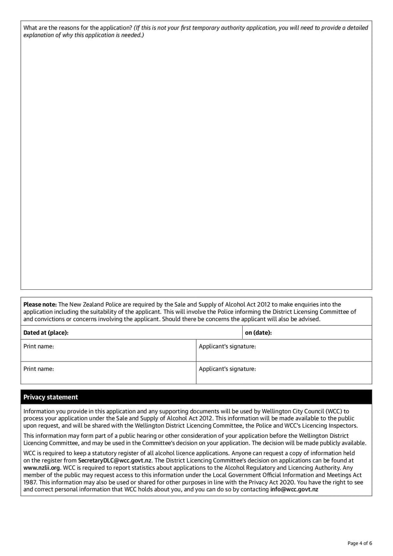 Large thumbnail of Application for a Temporary Authority – Checklist - May 2021