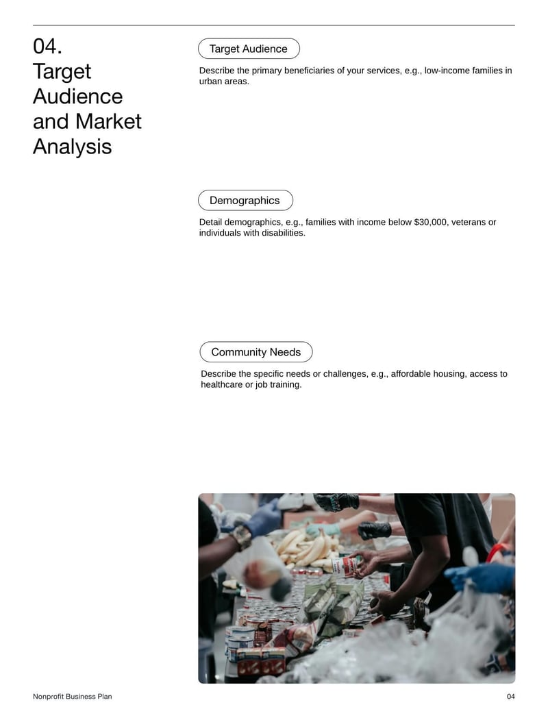 Nonprofit Business Plan Template for mission-driven organizations seeking funding and growth