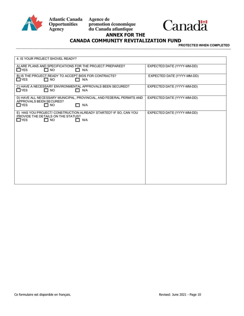 Large thumbnail of Canada Community Revitalization Fund (CCRF) Application Form - Jul 2021