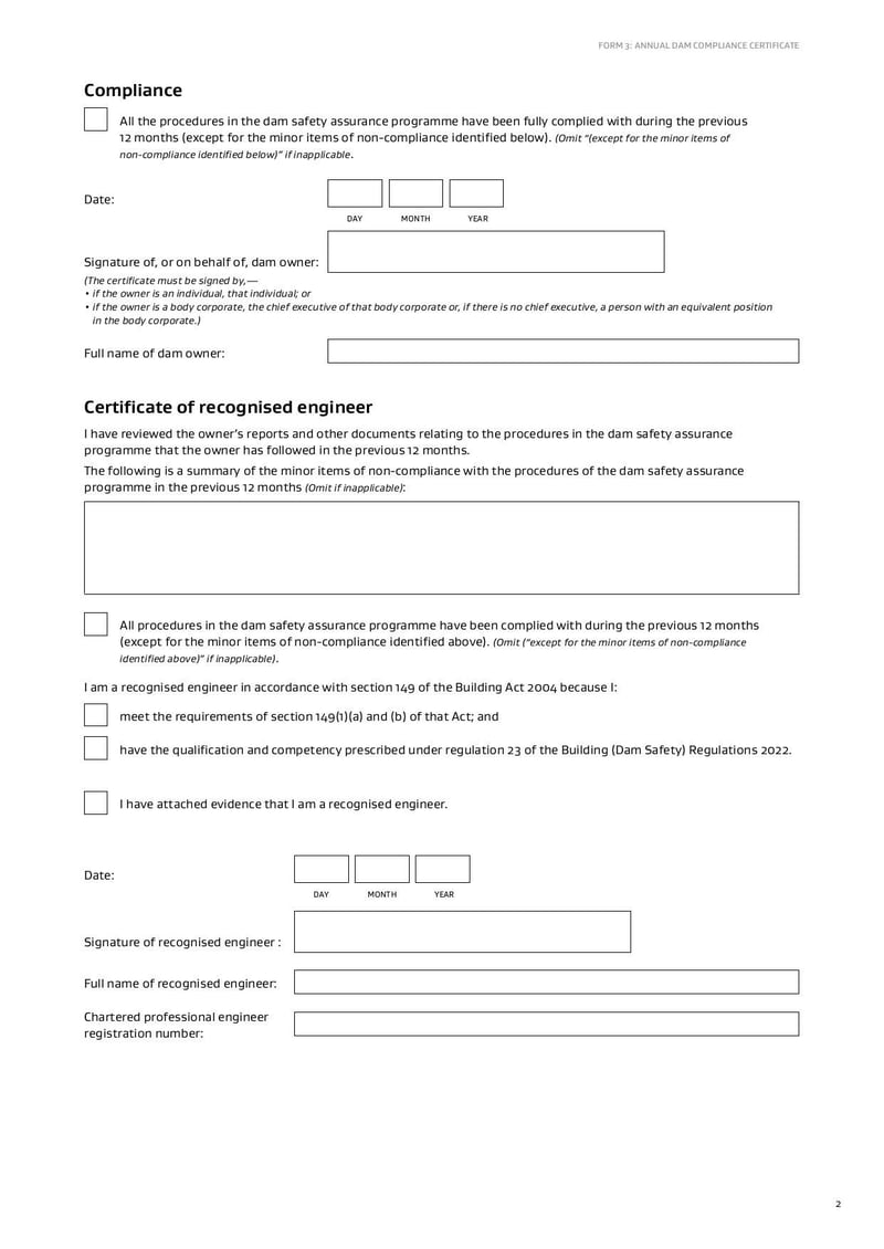 Large thumbnail of Annual Dam Compliance Certificate - May 2022