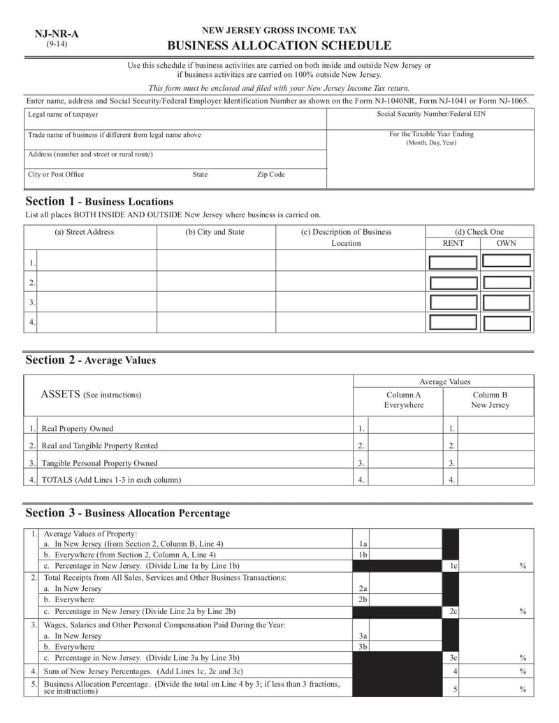 Large thumbnail of Form NJ-1041SB - Jan 2016