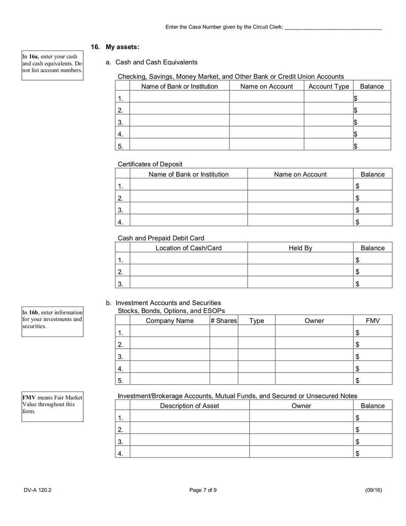 Large thumbnail of Financial Affidavit (Family & Divorce Cases) - Jun 2020