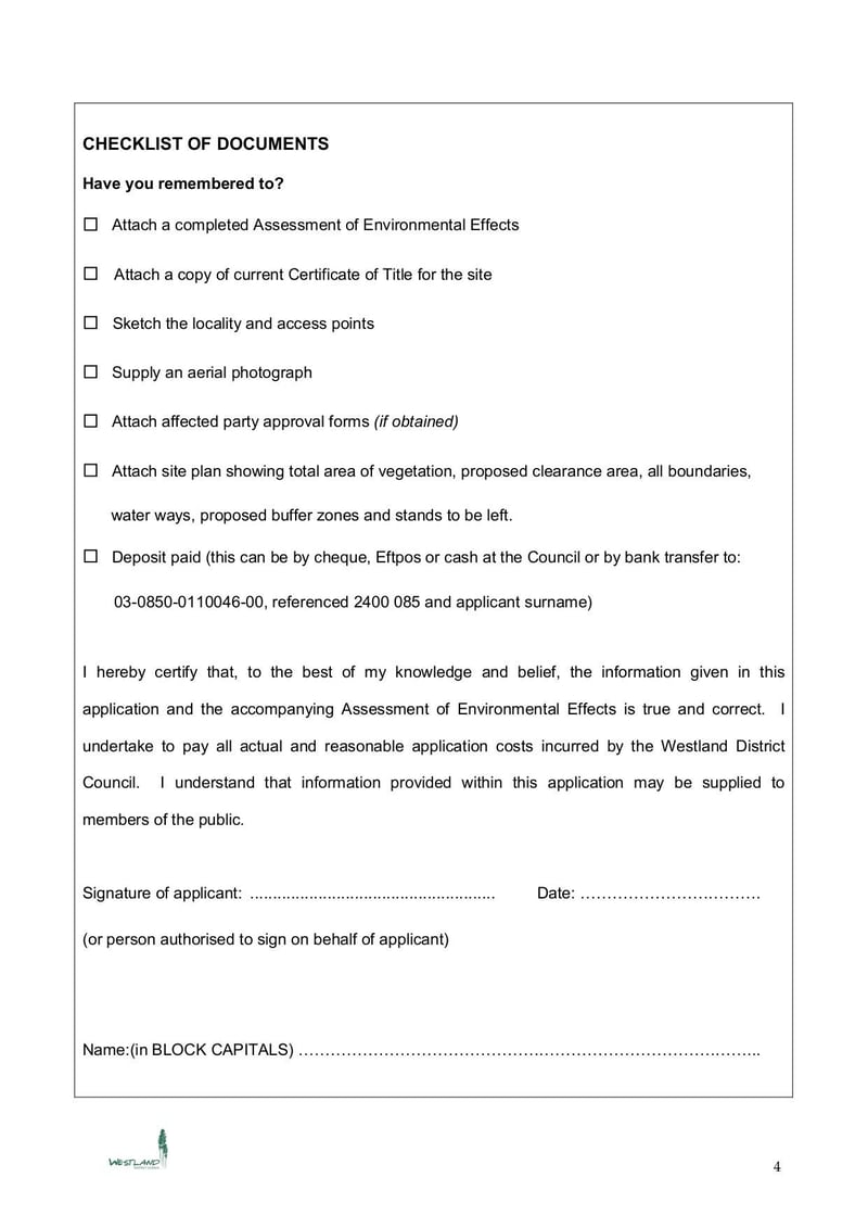 Large thumbnail of Application Form Vegetation Clearance - Nov 2017
