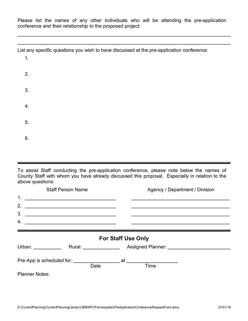 Large thumbnail of Pre-Application Conference Request - Jul 2020