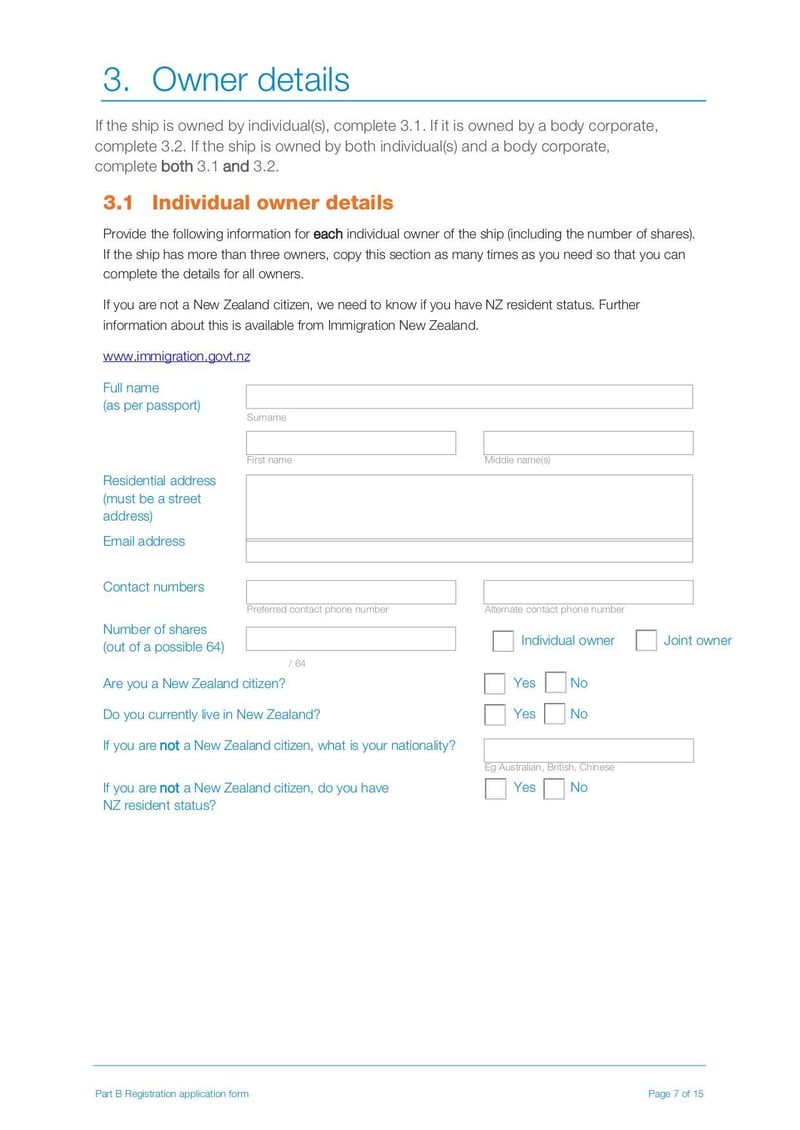 Large thumbnail of Part B Registration Application (SR3) - Jul 2019