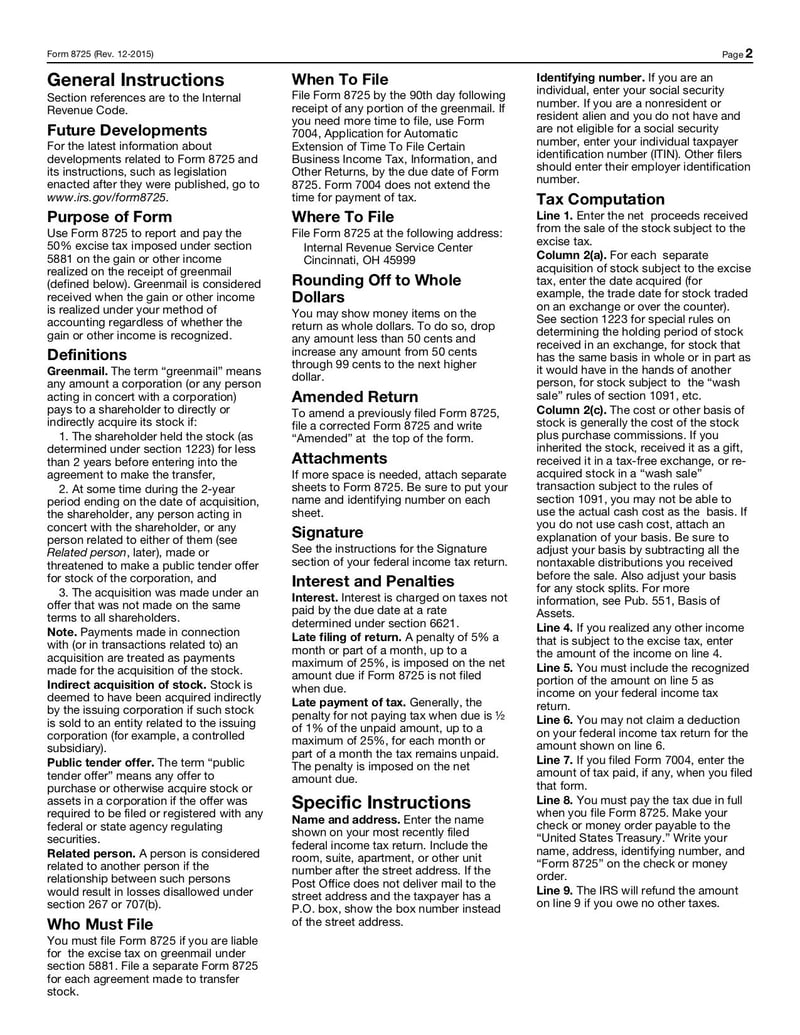 Large thumbnail of Form 8725 - Dec 2015