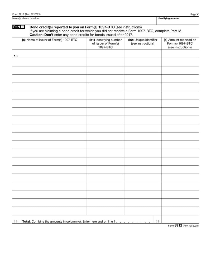 Large thumbnail of Form 8912 - Dec 2021