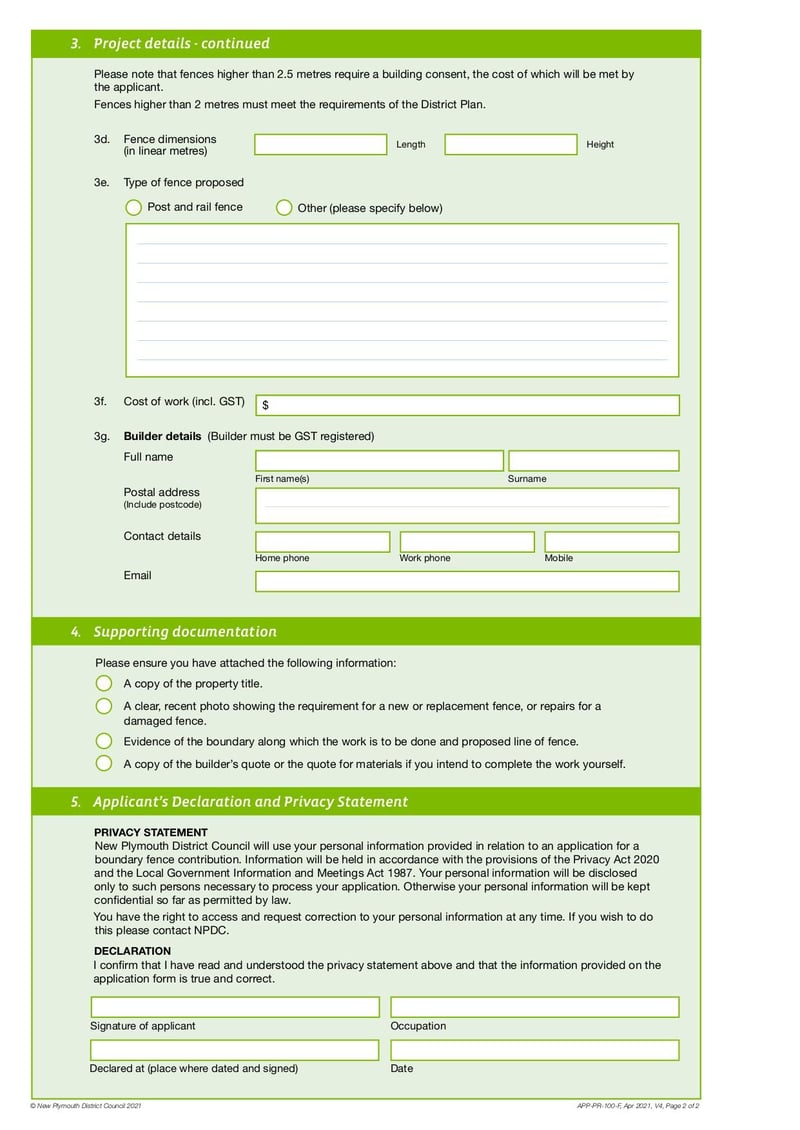 Large thumbnail of Boundary Fence Contribution Application - Apr 2021