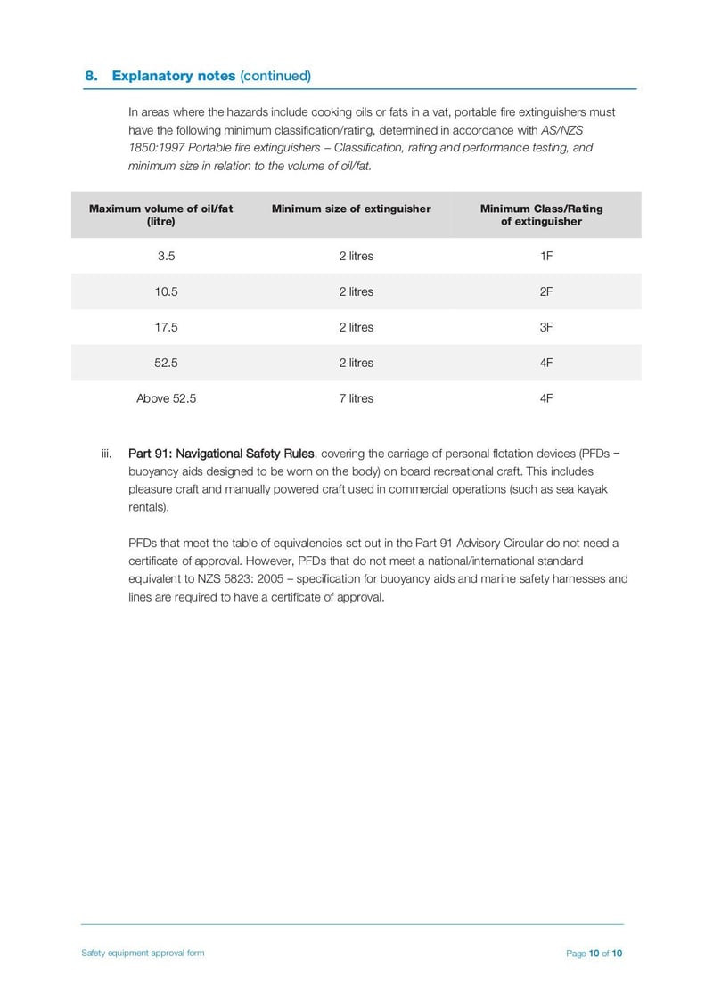 Large thumbnail of Safety Equipment Approval Form - Jul 2019