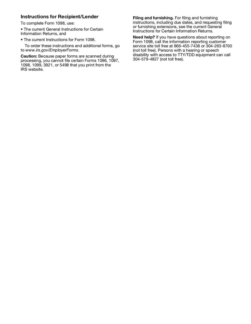 Large thumbnail of Form 1098 - Jan 2022