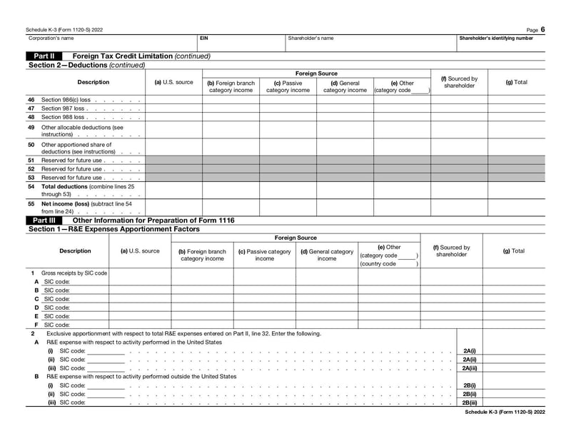 Large thumbnail of Schedule K-3 (Form 1120-S) - Jan 2022
