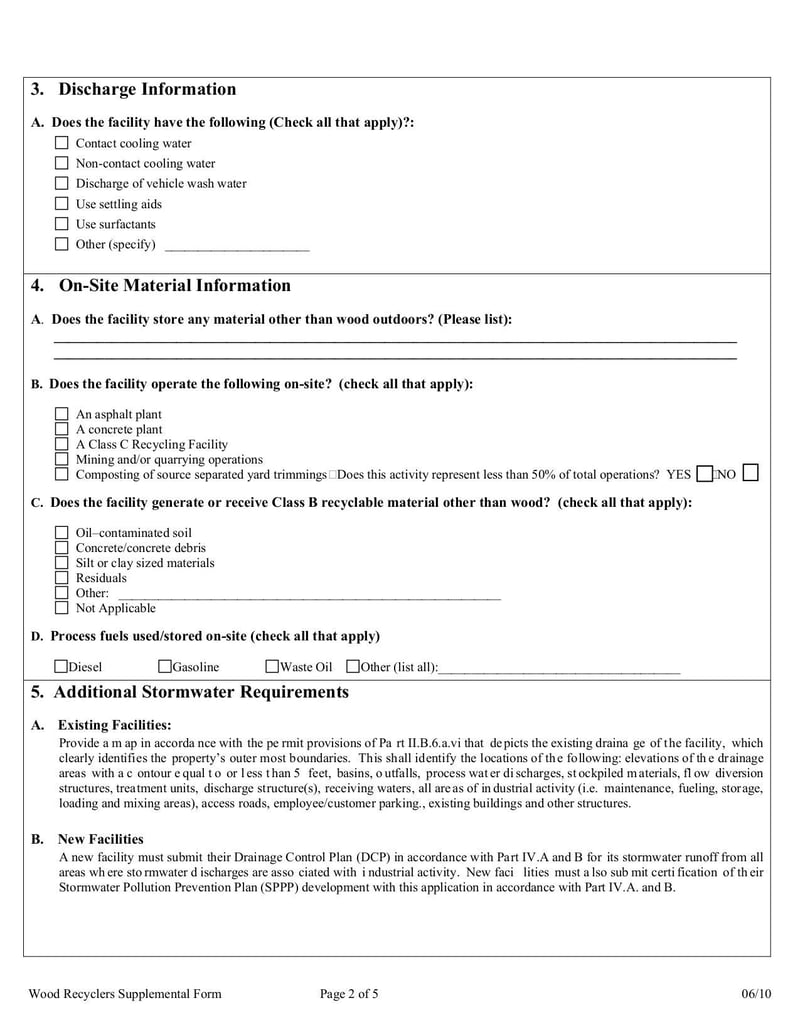 Large thumbnail of Wood Recyclers Supplemental Form - Jun 2010