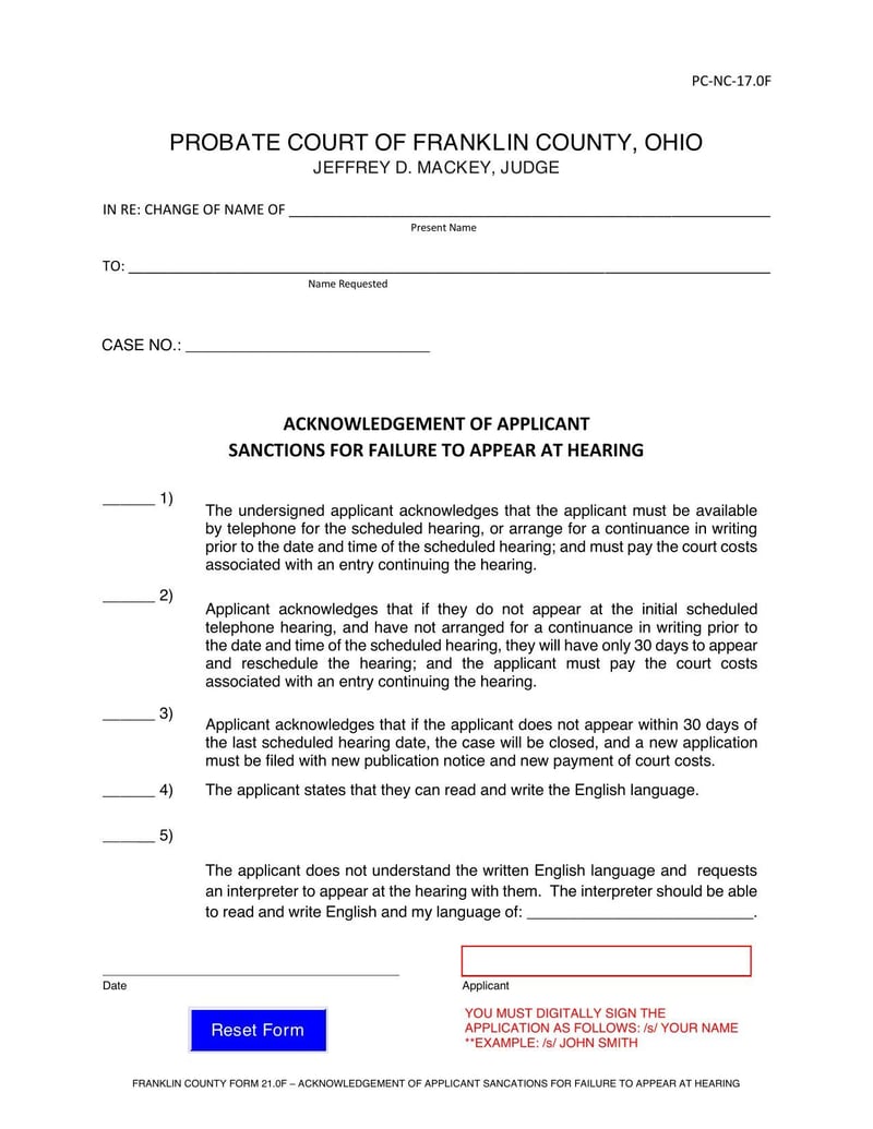 Large thumbnail of Form NC-21.0