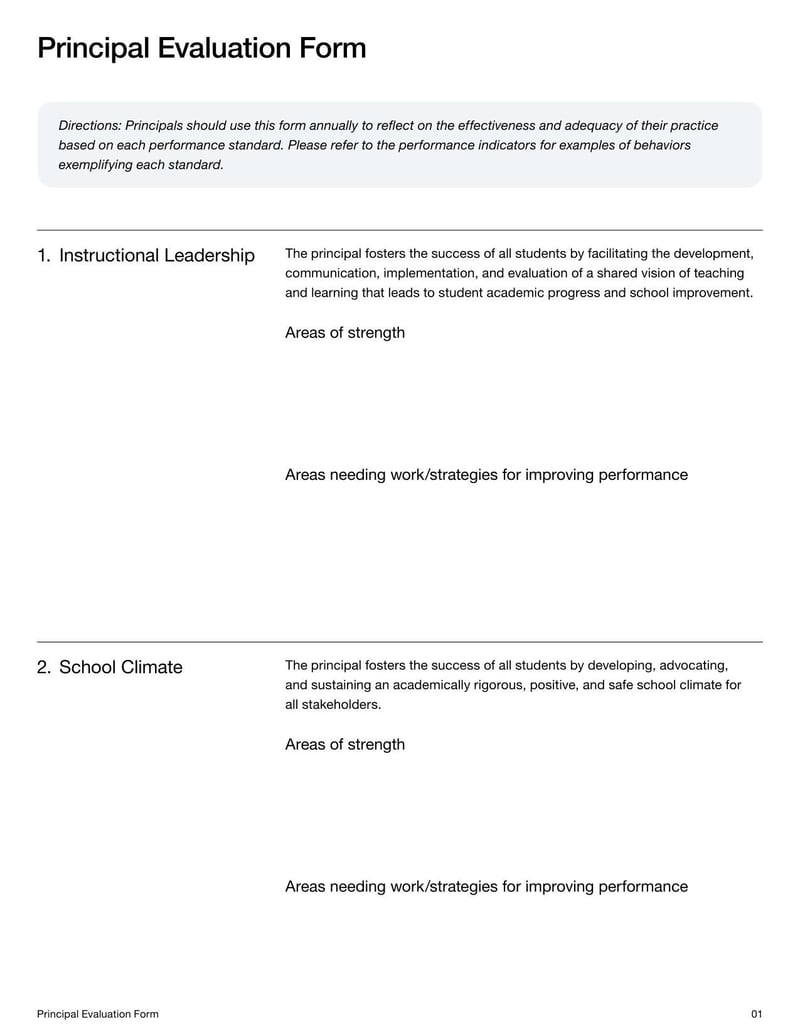Large thumbnail of Principal Evaluation Template