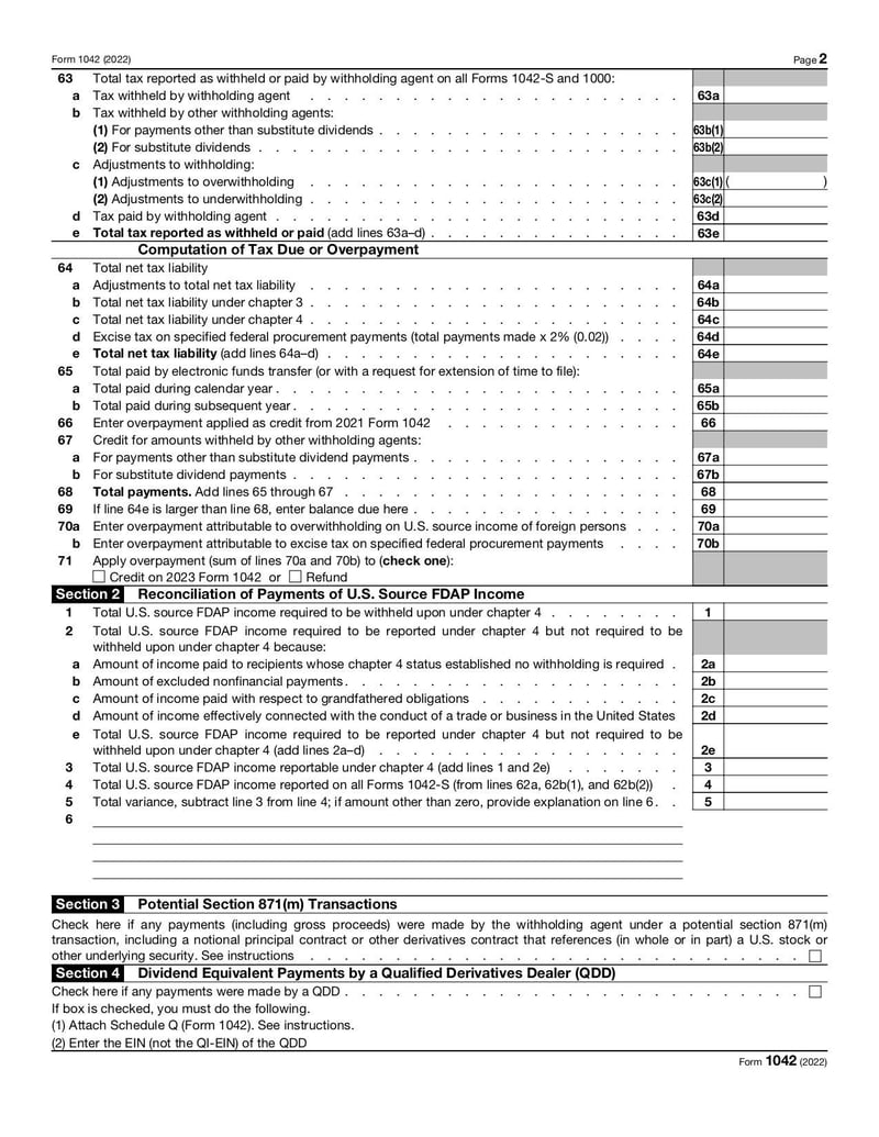 Large thumbnail of Form 1042 - Jan 2022