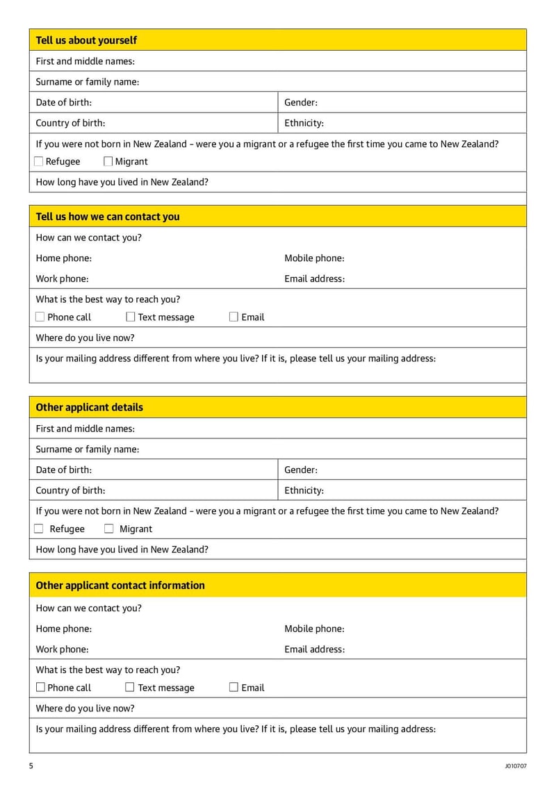 Large thumbnail of City Housing Application Form - May 2021