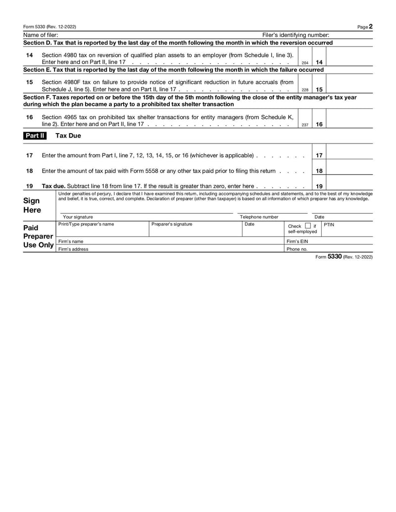 Large thumbnail of Form 5330 - Dec 2022